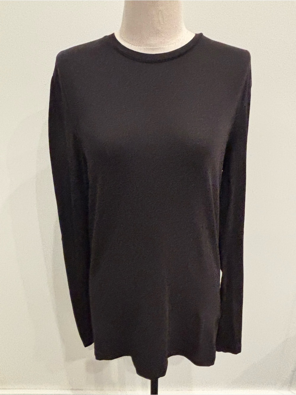 H&M Black Long Sleeve Crewneck Top